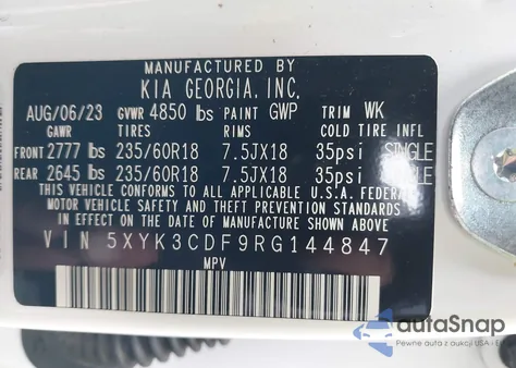 2024 Kia Sportage Ex из США, поврежденный, VIN 5XYK3CDF9RG144847